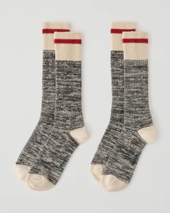 Adult Classic Cotton Cabin Sock 2 Pack
