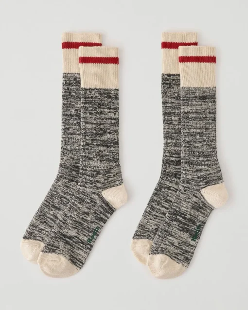 Adult Classic Cotton Cabin Sock 2 Pack