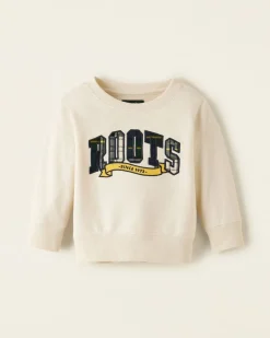 Baby Plaid Applique Crew Sweatshirt
