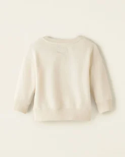 Baby Plaid Applique Crew Sweatshirt