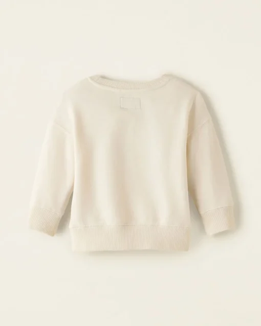 Baby Plaid Applique Crew Sweatshirt
