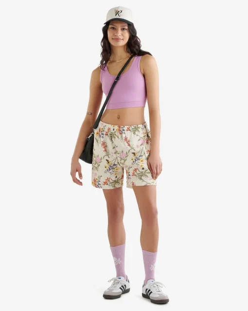 Floral Mesh Practice Short 5.5 Inch