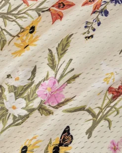 Floral Tiered Poplin Skirt