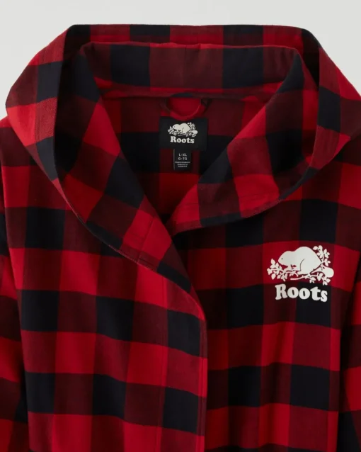 Gender Free Park Plaid Hooded Robe