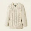 Girls Cable V-Neck Sweater Dress