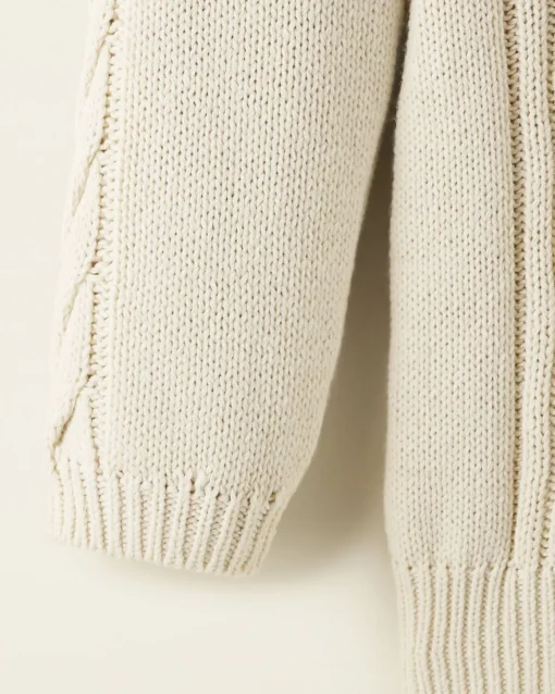 Girls Cable V-Neck Sweater Dress