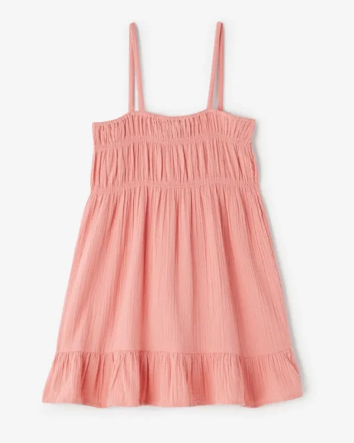 Girls Crinkle Tiered Dress