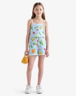 Girls Garden Print Romper