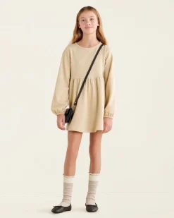 Girls Gold Sparkle Dress