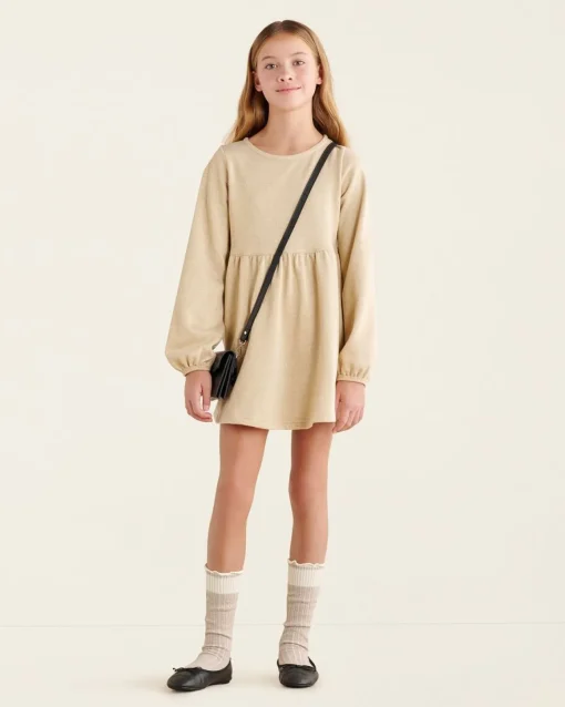 Girls Gold Sparkle Dress