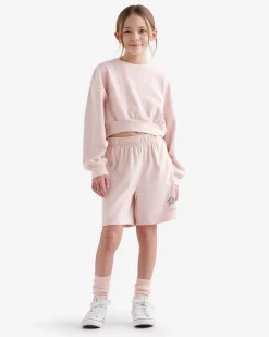 Girls Warm-Up Bubble Crew Sweatshirt