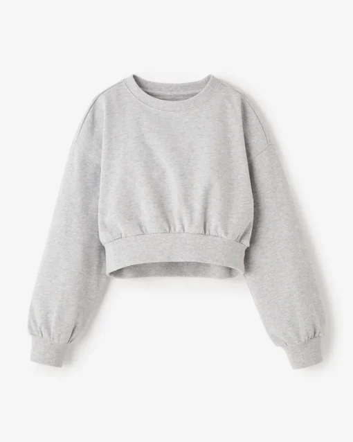 Girls Warm-Up Bubble Crew Sweatshirt