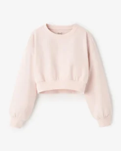 Girls Warm-Up Bubble Crew Sweatshirt
