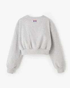 Girls Warm-Up Bubble Crew Sweatshirt