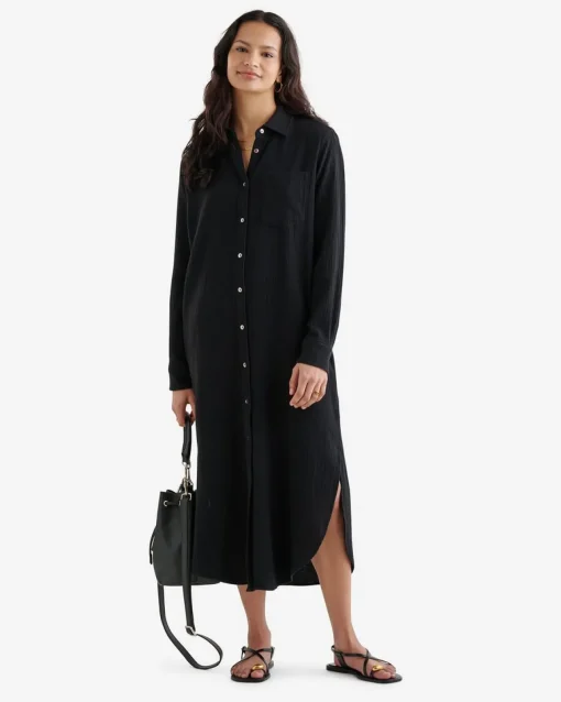 Isla Cotton Gauze Shirt Dress