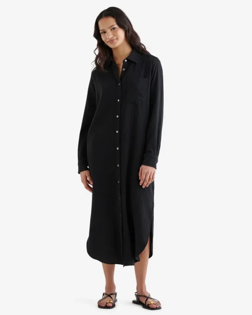 Isla Cotton Gauze Shirt Dress