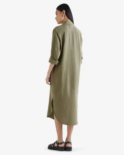 Isla Cotton Gauze Shirt Dress
