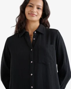 Isla Cotton Gauze Shirt Dress