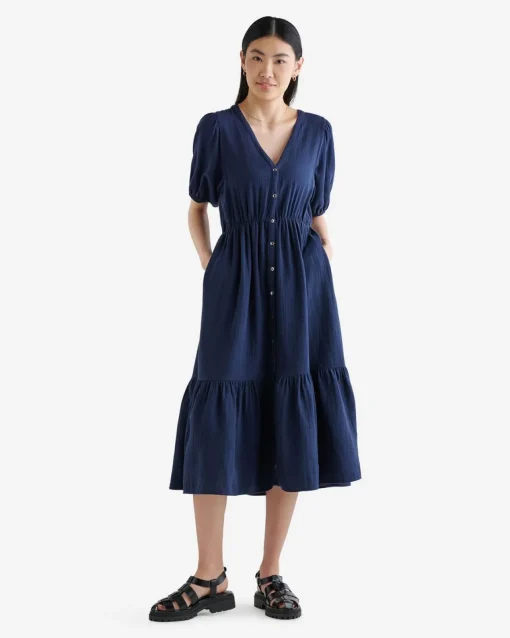 Isla Cotton Gauze Tier Dress