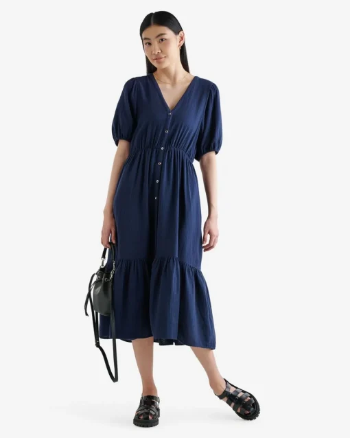 Isla Cotton Gauze Tier Dress