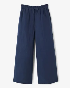 Isla Cotton Gauze Wide Leg Pant