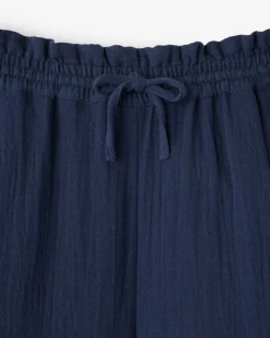 Isla Cotton Gauze Wide Leg Pant