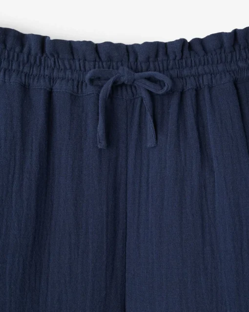Isla Cotton Gauze Wide Leg Pant
