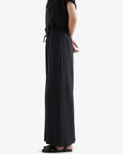 Isla Cotton Gauze Wide Leg Pant