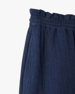 Isla Cotton Gauze Wide Leg Pant