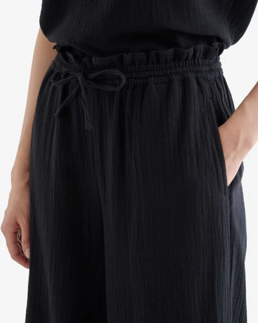 Isla Cotton Gauze Wide Leg Pant