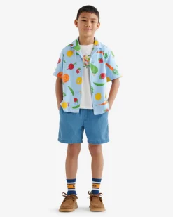 Kids Chambray Camp Short