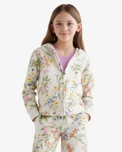 Kids Floral Full Zip Hoodie