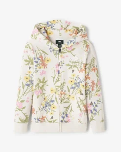 Kids Floral Full Zip Hoodie