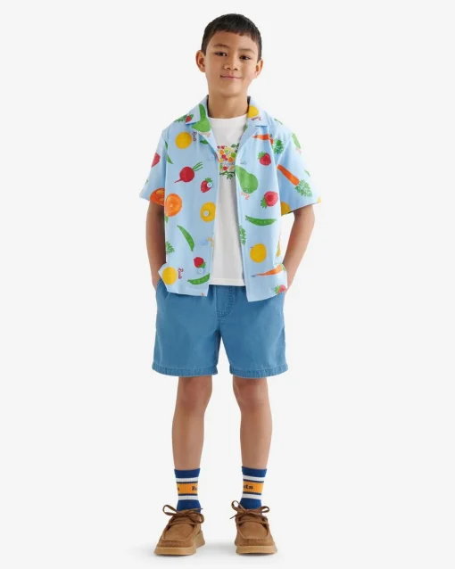 Kids Garden Print Camp Shirt
