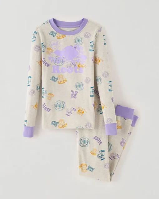 Kids White Athletics Club Pj Set