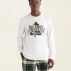 Mens Leaf Plaid Fill Long Sleeve T-Shirt