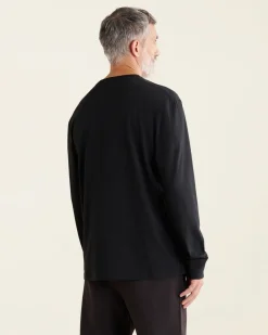 Mens Leaf Plaid Fill Long Sleeve T-Shirt
