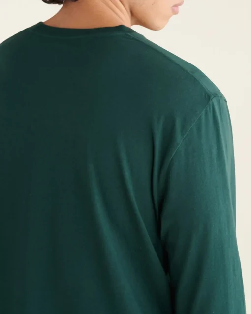 Mens Leaf Plaid Fill Long Sleeve T-Shirt
