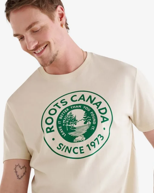 Mens Roots Think Green T-Shirt
