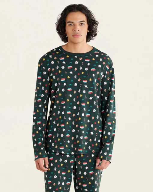 Mens Winter Pajama Top