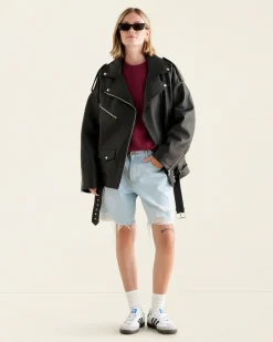 Oversized Moto Jacket Lamba