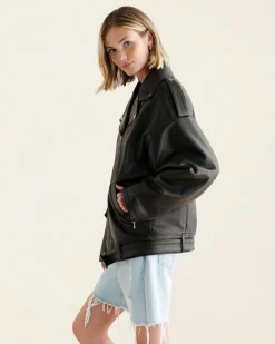 Oversized Moto Jacket Lamba