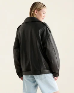 Oversized Moto Jacket Lamba