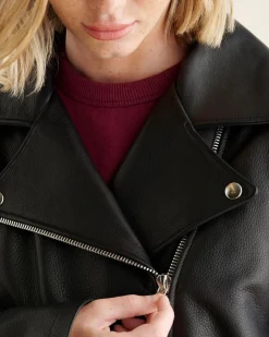 Oversized Moto Jacket Lamba
