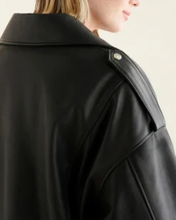 Oversized Moto Jacket Lamba