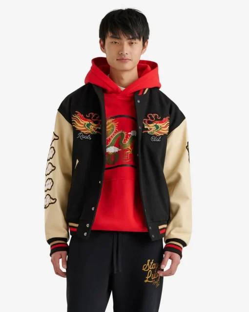 Roots X Clot Lunar New Year Dragon Varsity Jacket