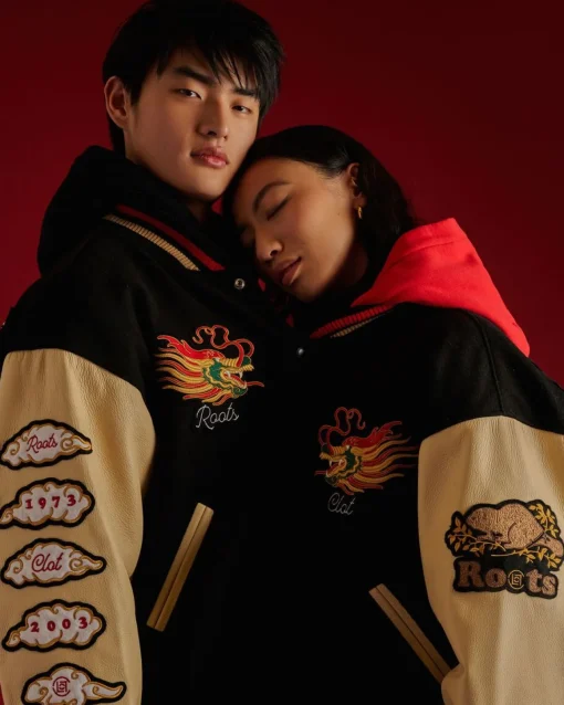 Roots X Clot Lunar New Year Dragon Varsity Jacket