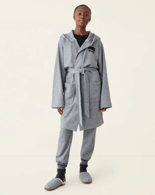 Salt And Pepper Hooded Robe Gender Free