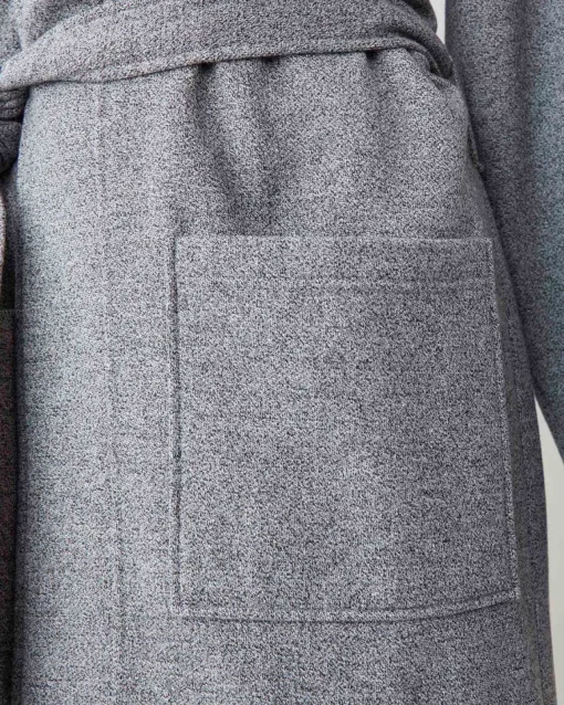 Salt And Pepper Hooded Robe Gender Free