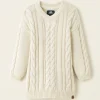 Toddler Girls Cable V-Neck Sweater Dress